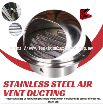 STAINLESS STEEL AIR VENT DUCTING EXHAUST GRILLE COVER OUTLET VENTILATION FAN COVER 4" / 6" / 7" (100MM / 150MM / 180MM) | WALL & CEILING VENT COVER FOR HOME, KITCHEN & BATHROOM