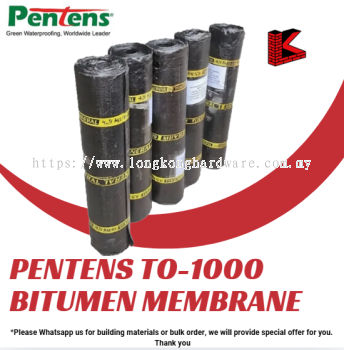PENTENS TO-1000 BITUMEN MEMBRANE (SAND 3MM / MINERAL 3.8MM) | 1M X 10M TORCH-ON WATERPROOF MEMBRANE