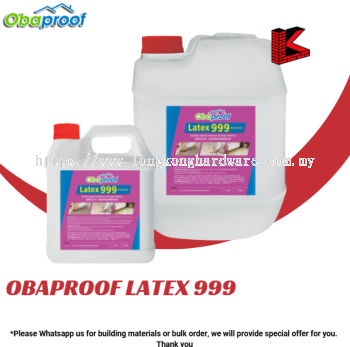 OBAPROOF LATEX 999 BONDING AGENT & ADHESIVE STRENGTH ADDITIVE CEMENT MODIFIER 5/20KG