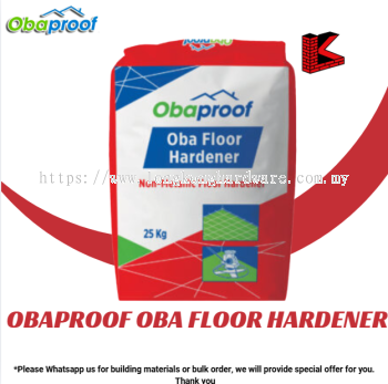 OBAPROOF OBA FLOOR HARDENER NON METALLIC FLOOR HARDENER EASY TO APPLY DURABLE SURFACE TOPPING FOR FRESH CONCRET