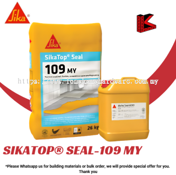 SIKATOP庐 SEAL-109 MY | FLEXIBLE CEMENTITIOUS WATERPROOFING COATING | 2-PART POLYMER MODIFIED WATERPROOF MEMBRANE FOR CONCRETE, BATHROOM, BALCONY & BASEMENT