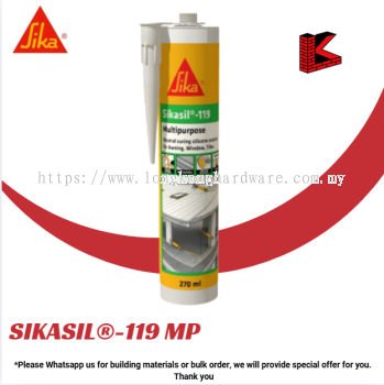 SIKASIL®-119 MP | MULTIPURPOSE NEUTRAL SILICONE SEALANT | WEATHERPROOF SILICONE SEALANT