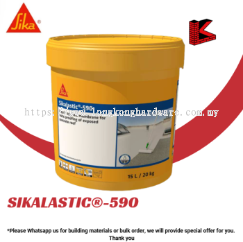 SIKALASTIC庐-590 | POLYURETHANE MODIFIED ACRYLIC LIQUID WATERPROOFING MEMBRANE | UV RESISTANT ELASTIC ROOF WATERPROOF COATING FOR CONCRETE & METAL ROOFS