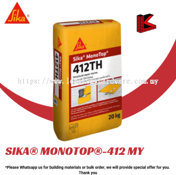 SIKA MONOTOP庐-412 MY | HIGH STRENGTH FIBRE REINFORCED STRUCTURAL REPAIR MORTAR | R4 CONCRETE REPAIR MORTAR