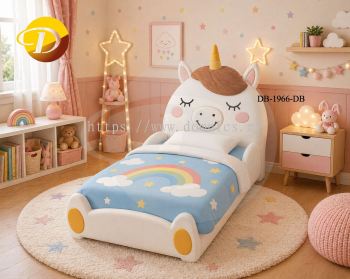 New Design Children Bed - Unicorn DB 1966 - Single & Super Single Size are Available (Pre-Order)