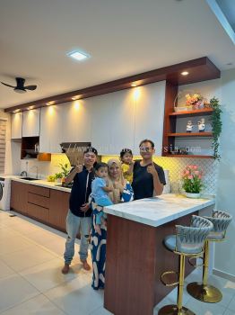 Custom Kitchen Cabinet and Island Bar Table at Putrajaya