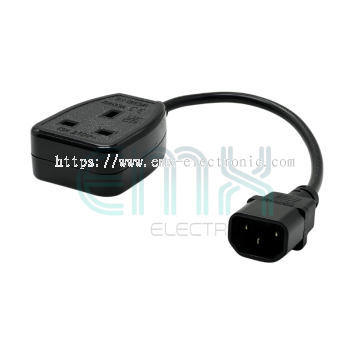 E2713 UK 3 PIN SOCKET TO IEC C14 CABLE