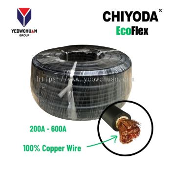 CHIYODA EcoFlex Series 100% Pure Copper Professional Welding Cable (200A   600A) - Black