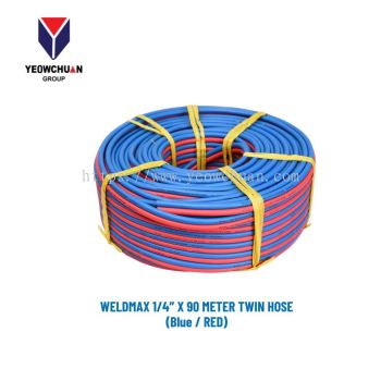 WELDMAX 1/4�� TWIN HOSE (BLUE / RED)