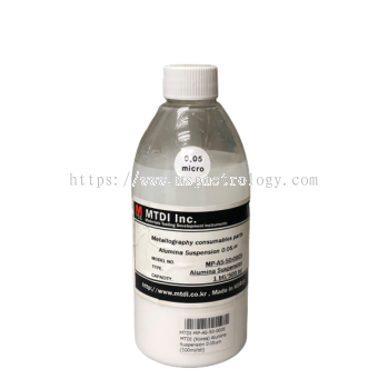 MTDI Polishing Consumables (Alumina Suspension), 0.05um (500mlbtl) MP-AP-50-0005 Series