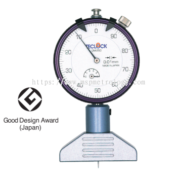 Teclock Dial Depth Gauge, 5mm/0.01   DM-250 Series