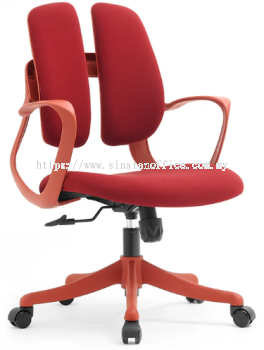Lowback Fabric Chair (Red)
