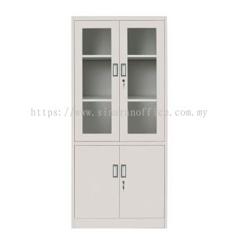 Half Glass Steel Cabinet c/w Swing Door