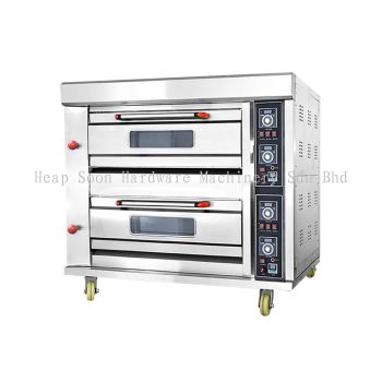 HIMITZU JAPAN HGB-40Q Industrial Gas Oven 2 Deck 4 Trays