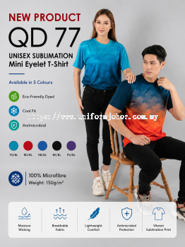 Sublimation Round Neck T-Shirt - QD77 (UNISEX)