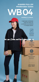 Unisex Full-Zip Windbreaker Jacket - WB04