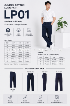 LP01 Unisex Cotton Long Pant｜Comfortable & Durable Work Pants