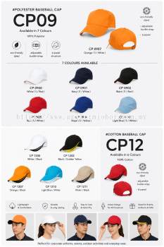 CP09 & CP12 Baseball Cap��Stylish & Comfortable Custom Caps