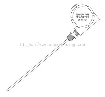 TE22-TC-05 Series: Thermocouple Sensor with Threaded Fitting and Transmitter, Spring-Loaded