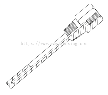 TW512T-S1 Series: NPT Threaded Thermowell, Straight