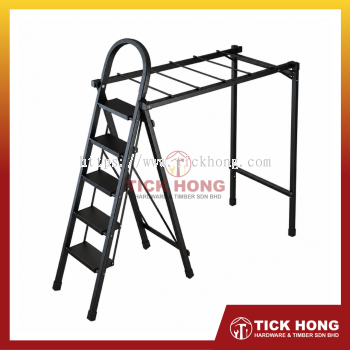 Multifunctional Indoor Household Foldable Platform Ladder with Drying Rack (4 Steps/5 Steps)