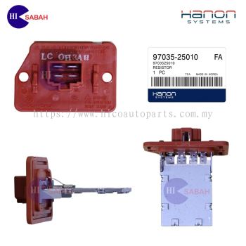 RESISTOR HANON HYUNDAI SONATA 2K / ELANTRA '00 / ACCENT 2K 4PIN ( ORIGINAL ) [CODE: 97035-25010]