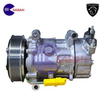 COMPRESSOR SANDEN PEUGEOT 206 / 207 / 307 / MINI COOPER S (R56) / NAZA BESTARI / CITREON PICASSO SD6V12 6PK ( ORIGINAL ) 3LEG NO SWITCH [CODE: 1449 / 1940 / PC-1404.NOG]