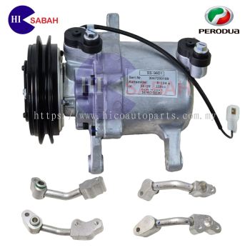 COMPRESSOR SEIKO SEKI PERODUA KANCIL ND / KELISA ND / KENARI ND / MYVI 1.0CC SV07E TO TOYO SC06E (L9) C/W ADAPTOR ( ORIGINAL ) [CODE: CP02-017-SS]