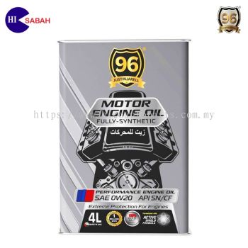 JUSTIN JARELL 96 MOTOR ENGINE OIL SAE 0W20 FULLY SYNTHETIC (4L)