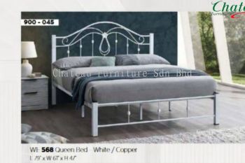 Bed Iron Frame | WE 568 Queen Bed White/Copper