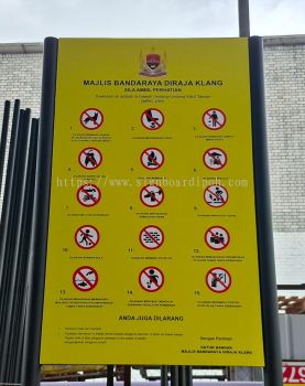 CUSTOM PUBLIC WARNING SIGNBOARD FOR PARKS, RECREATIONAL AREAS AND PUBLIC FACILITIES IN TELUK INTAN , TANJONG MALIM & LUMUT
