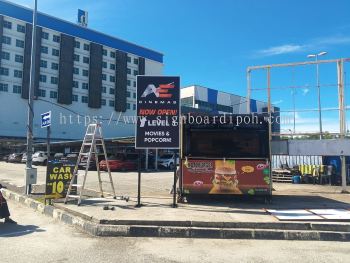OUTDOOR DIRECTION FOR CINEMA GI METAL SIGNABOARD SUPPLY IN SERI ISKANDAR , TELUK INTAN & KAMPAR