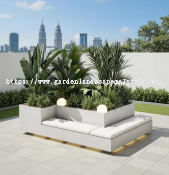 Best Modern Fiberglass Furniture   Indoor Elegance & Outdoor Weather Resistance 优质玻璃钢户外长椅 Bangku Luar Gentian Kaca Premium