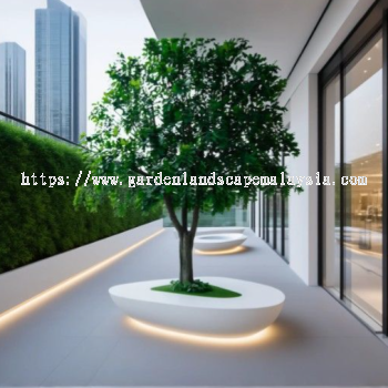 Fiberglass Outdoor Bench   Commercial-Grade, Fade-Proof & Low Maintenance 优质玻璃钢户外长椅 Bangku Luar Gentian Kaca Premium