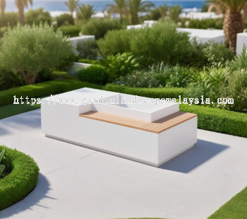 Modern Fiberglass Furniture   Durable, Lightweight & Low-Maintenance 优质玻璃钢户外长椅 Bangku Luar Gentian Kaca Premium