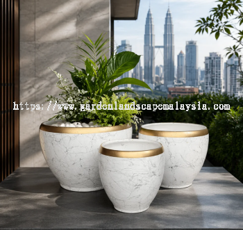 Trusted Ceramic Flowerpots Supplier Kuala Lumpur PC1247-18222 | Eden Landscape Sdn Bhd