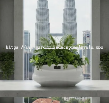 Ceramic Flowerpot Supplier Kuala Lumpur PC1247-18542-MW | Eden Landscape Sdn Bhd
