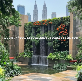 Commercial Garden Landscaping With Water Feature Malaysia 马来西亚商业花园景观设计及水景 Landskap Taman Komersial Dengan Ciri Air Malaysia