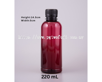 220ml Amber PET Bottle (28mm neck) (PC050-24 19A)