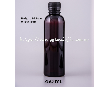 250ml Amber PET Bottle (28mm neck) (PC048-24 35A)