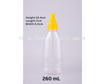 260ML PET Honey Bottle with Honey Cap for Honey, Kelulut Honey & Food Packaging