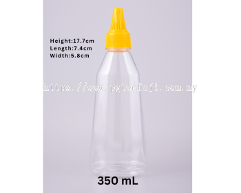 350ML PET Honey Bottle with Honey Cap for Honey, Kelulut Honey & Food Packaging