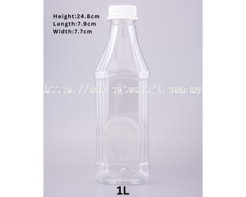 Botol Kordial PET 1L (Leher 38mm) untuk Sirap, Pati Minuman & Pembungkusan Minuman