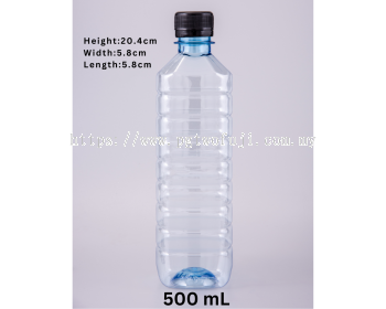500ML Square Bottle Blue (PGBS002A 19B)