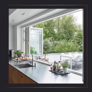 Security Mesh + Glass Folding Window