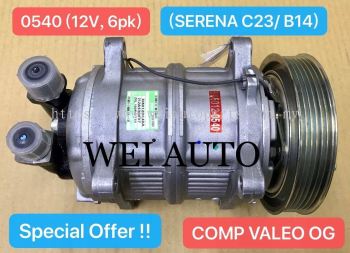 COMP VALEO OG_0540_12V_6PK_SERENA C23_B14