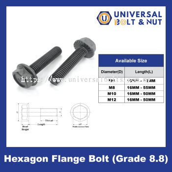 Hexagon Flange Bolt (Grade 8.8)