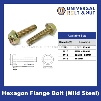 Hexagon Flange Bolt (Mild Steel)