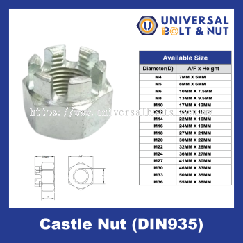 Castle Nut (DIN935)