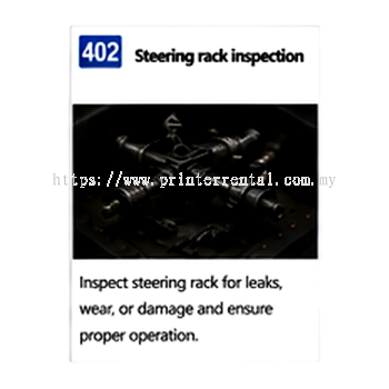 Steering Rack Inspection